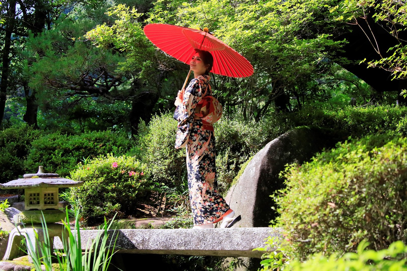 四季折々の自然を望む日本庭園でお散歩